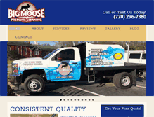 Tablet Screenshot of bigmoosepressurecleaning.com